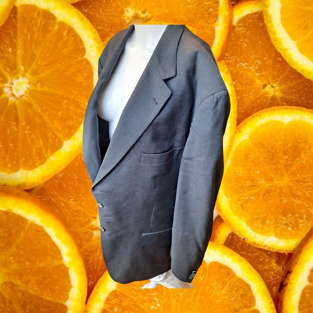 Burberry London Men's 46 Long‎ Wool Sport Coat Blazer Jacket Navy